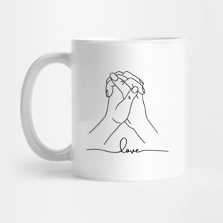 Love Hand Gesture, Couple, Relationship Mug