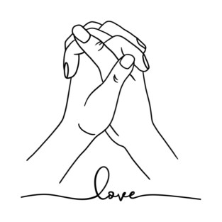 Love Hand Gesture, Couple, Relationship T-Shirt