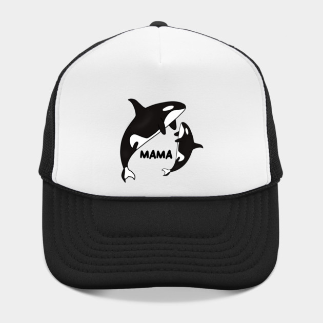 Orca Mama with Cub, Ocean Animal, Whale by logiamerch