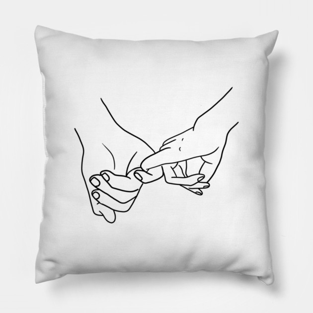 Holding Hands, Relationship, Love, Couple Pillow by logiamerch