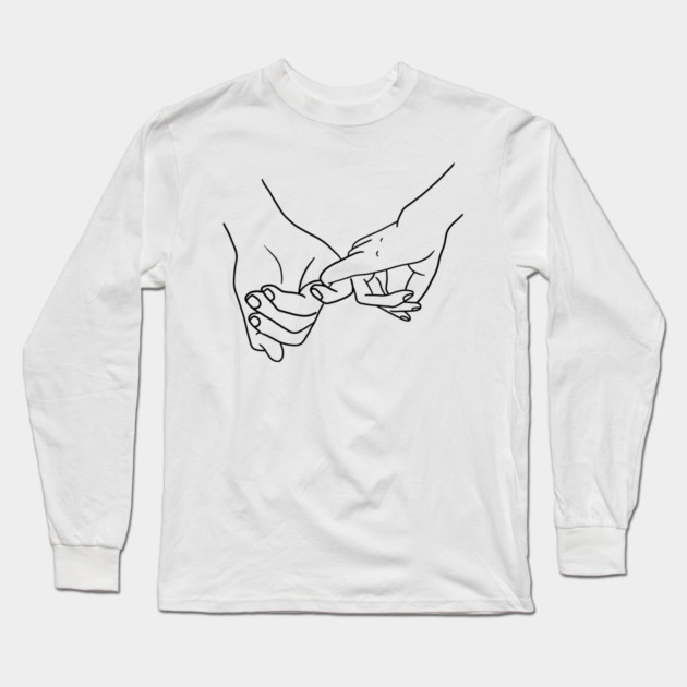 Holding Hands, Relationship, Love, Couple Long Sleeve T-Shirt by logiamerch