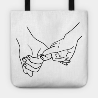 Holding Hands, Relationship, Love, Couple Tote