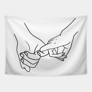 Holding Hands, Relationship, Love, Couple Tapestry