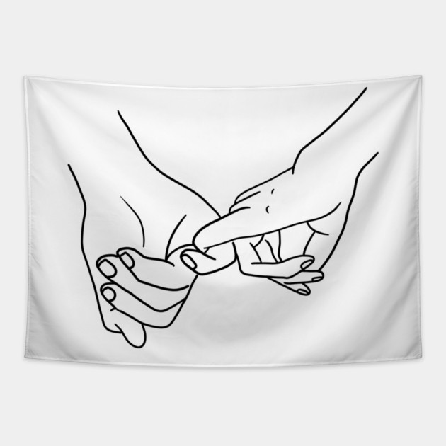 Holding Hands, Relationship, Love, Couple Tapestry by logiamerch