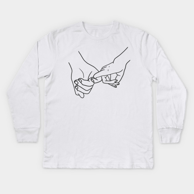 Holding Hands, Relationship, Love, Couple Kids Long Sleeve T-Shirt by logiamerch