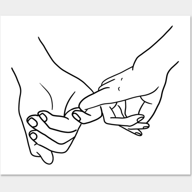 Holding Hands, Relationship, Love, Couple Wall Art by logiamerch