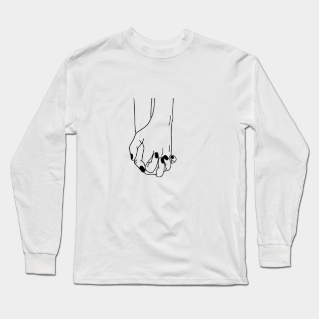Holding Hands, Relationship, Love, Couple Long Sleeve T-Shirt by logiamerch
