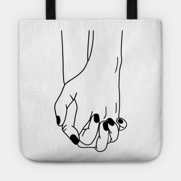 Holding Hands, Relationship, Love, Couple Tote by logiamerch