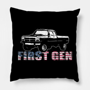 First Gen cummins Dodge ram truck Squarebody First generation Truck Classic American 1st gen Pickup Pillow