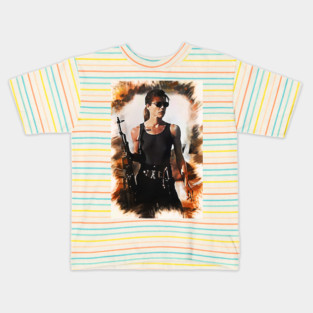 Sarah Connor Portrait Kids T-Shirt