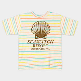 Seawatch Resort Ocean City Md Seashell Design Kids T-Shirt