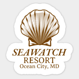 Seawatch Resort Ocean City Md Seashell Design Sticker