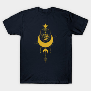 Celestial Mystical Crescent Moon T-Shirt