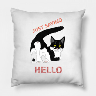 A Tuxedo Cat butt hello  Copyright TeAnne Pillow