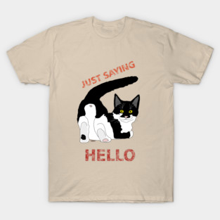 A Tuxedo Cat butt hello  Copyright TeAnne T-Shirt