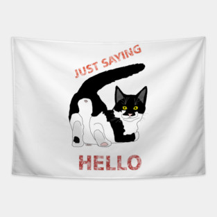 A Tuxedo Cat butt hello  Copyright TeAnne Tapestry