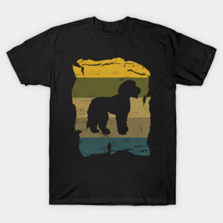 Labradoodle Distressed Vintage Retro Silhouette T-Shirt