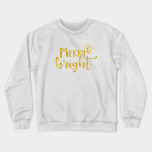 Merry and Bright Faux Gold Crewneck Sweatshirt