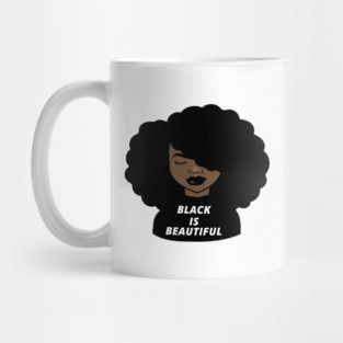 Black is Beautiful Melanin Girl Afro African Mug