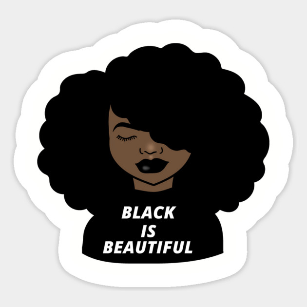 Black is Beautiful Melanin Girl Afro African Sticker by logiamerch