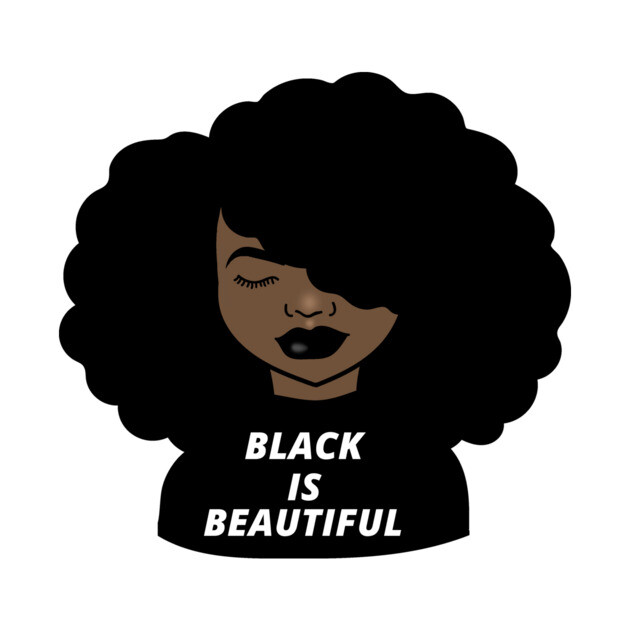 Black is Beautiful Melanin Girl Afro African by logiamerch