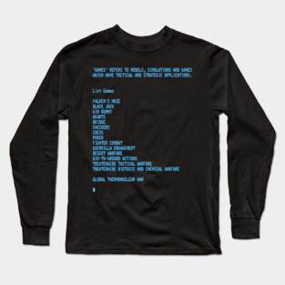 War Games – Global Thermonuclear War Long Sleeve T-Shirt