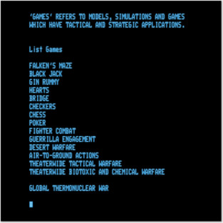 War Games – Global Thermonuclear War Posters and Art