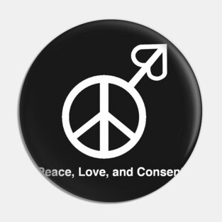 Peace, Love, and Consent Pin
