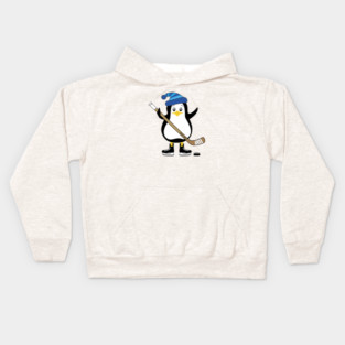 Cute Hockey Penguin Kids Hoodie