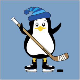 Cute Hockey Penguin Posters and Art