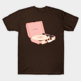 Pink Vintage Record Player by Courtney Graben T-Shirt