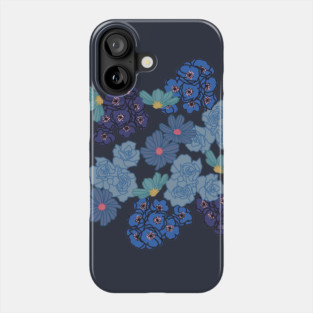 Blue Floral Design Phone Case