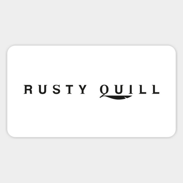 RQ Wordmark (Light Print) Sticker by Rusty Quill