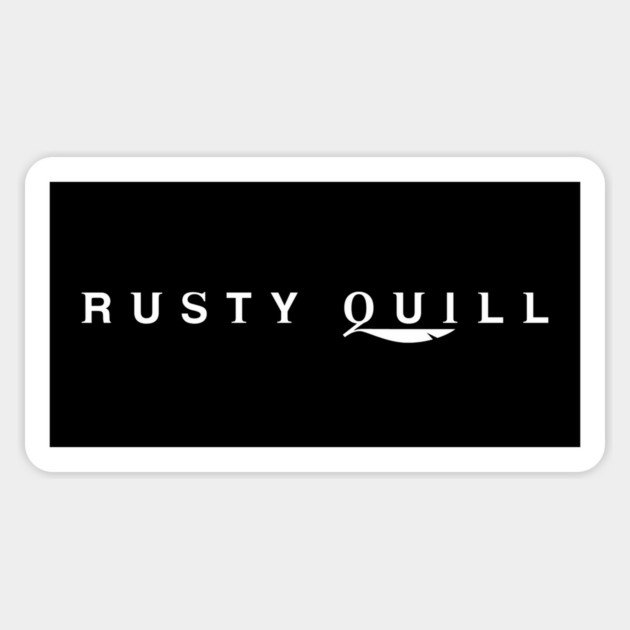 RQ Wordmark (Dark Prints) Sticker by Rusty Quill