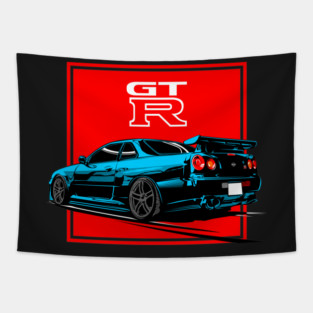 Nissan GTR 34 Blue Tapestry