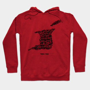 Trinidad & Tobago Typographic Map Hoodie