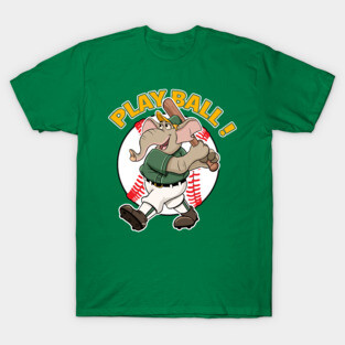 Play Ball! Athletics Baseball Mascot Stomper T-Shirt