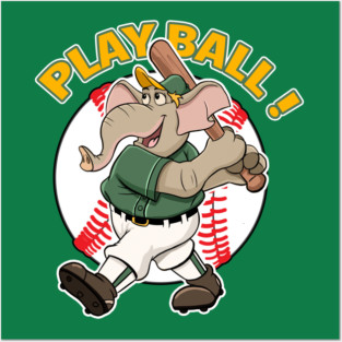 Play Ball! Athletics Baseball Mascot Stomper Posters and Art