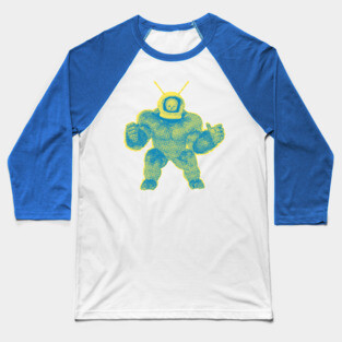 Robot Monster half tone Baseball T-Shirt