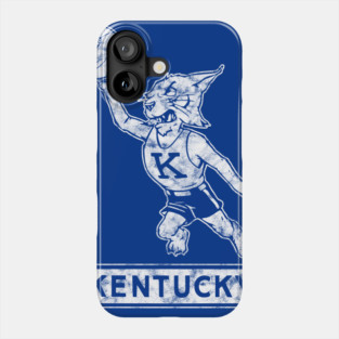 Vintage Kentucky Wildcat Basketball Logo T-Shirt distressed version Phone Case