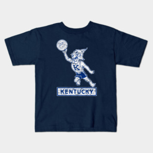 Vintage Kentucky Wildcat Basketball Logo T-Shirt distressed version Kids T-Shirt