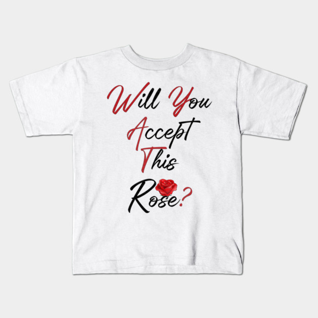 Will You Accept This Rose? Kids T-Shirt by Db Printed