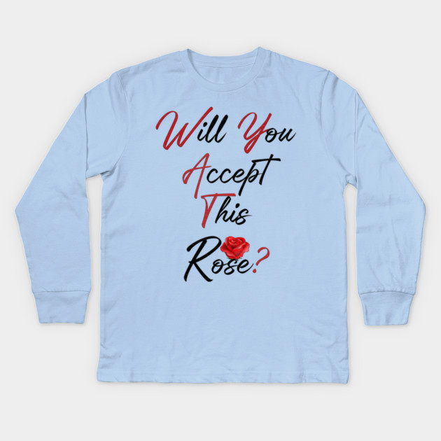 Will You Accept This Rose? Kids Long Sleeve T-Shirt by Db Printed