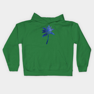 Blue Palm tree Kids Hoodie