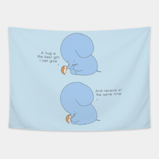 Hug is a Gift Tapestry