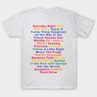 Stephen Sondheim Shows T-Shirt