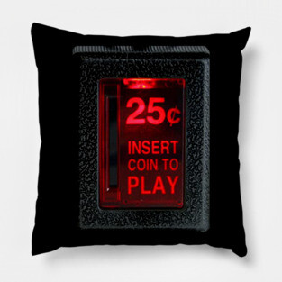 Retro Arcade )( Insert Coin To Play Pillow