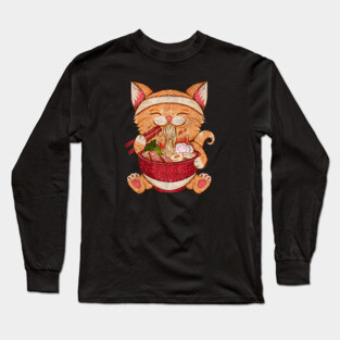 Ramen and cats Long Sleeve T-Shirt