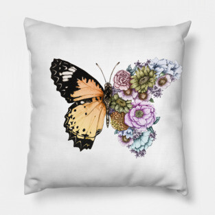 Butterfly in Bloom Pillow