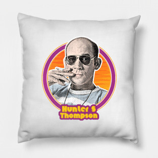 Hunter S Thompson // Retro Styled Fan Art Design Pillow